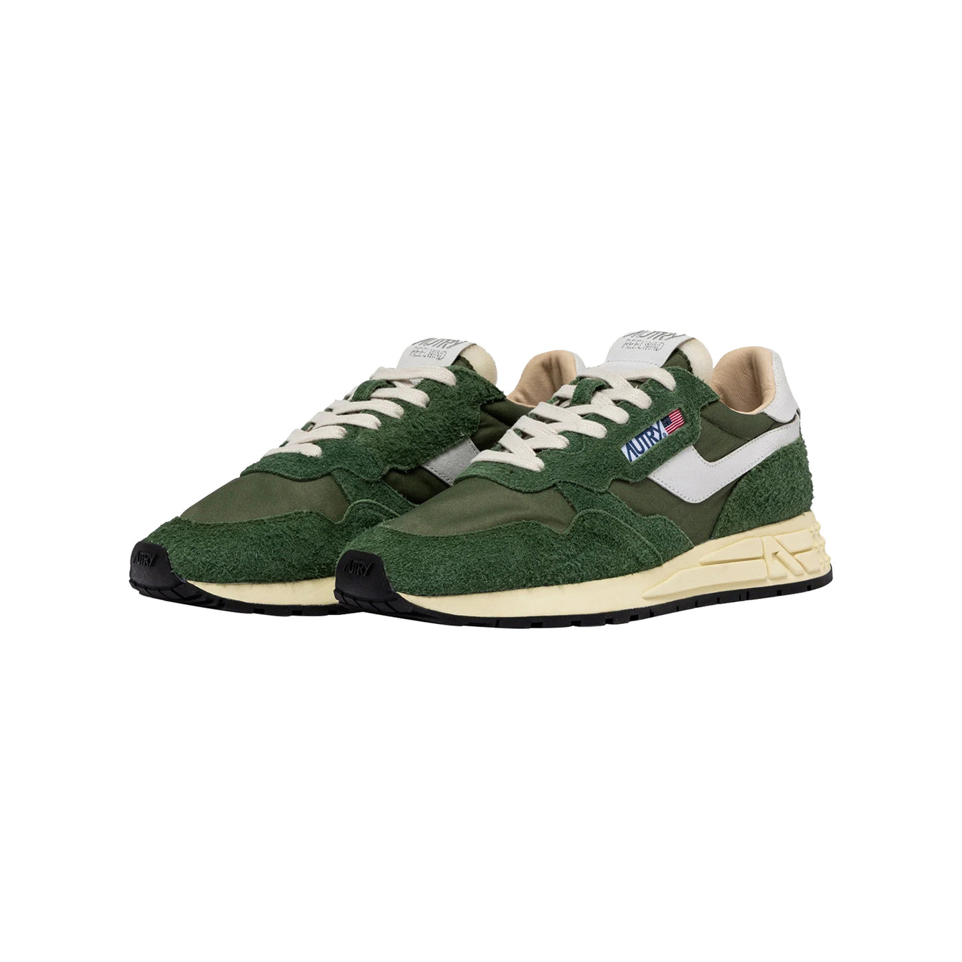 Sneakers Uomo Reelwind Low in nylon e suede Verde militare