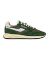 Sneakers Uomo Reelwind Low in nylon e suede Verde militare