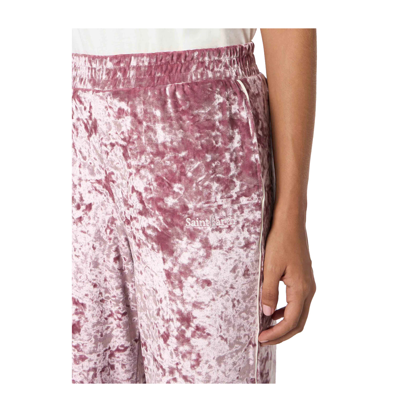 Pantaloni Donna effetto velluto Rosa