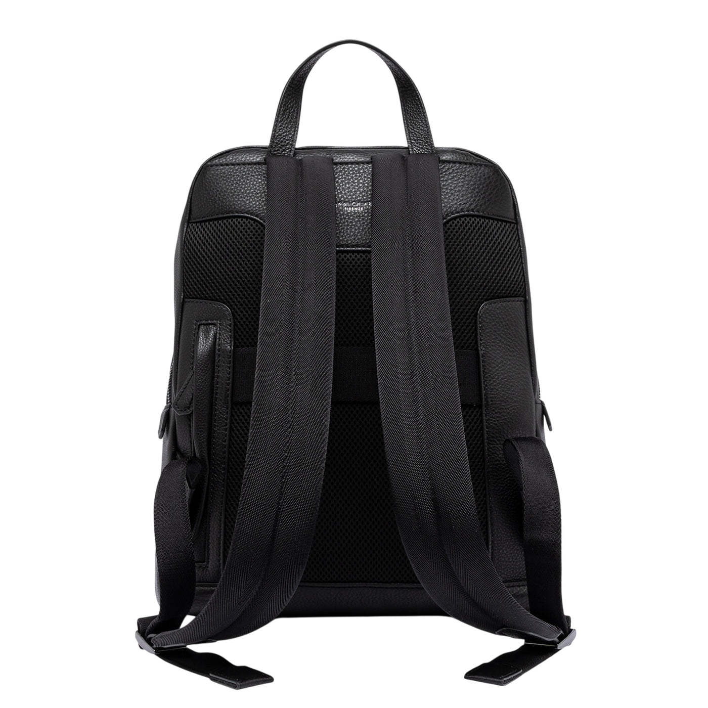 Zaino Uomo in pelle martellata nera retro