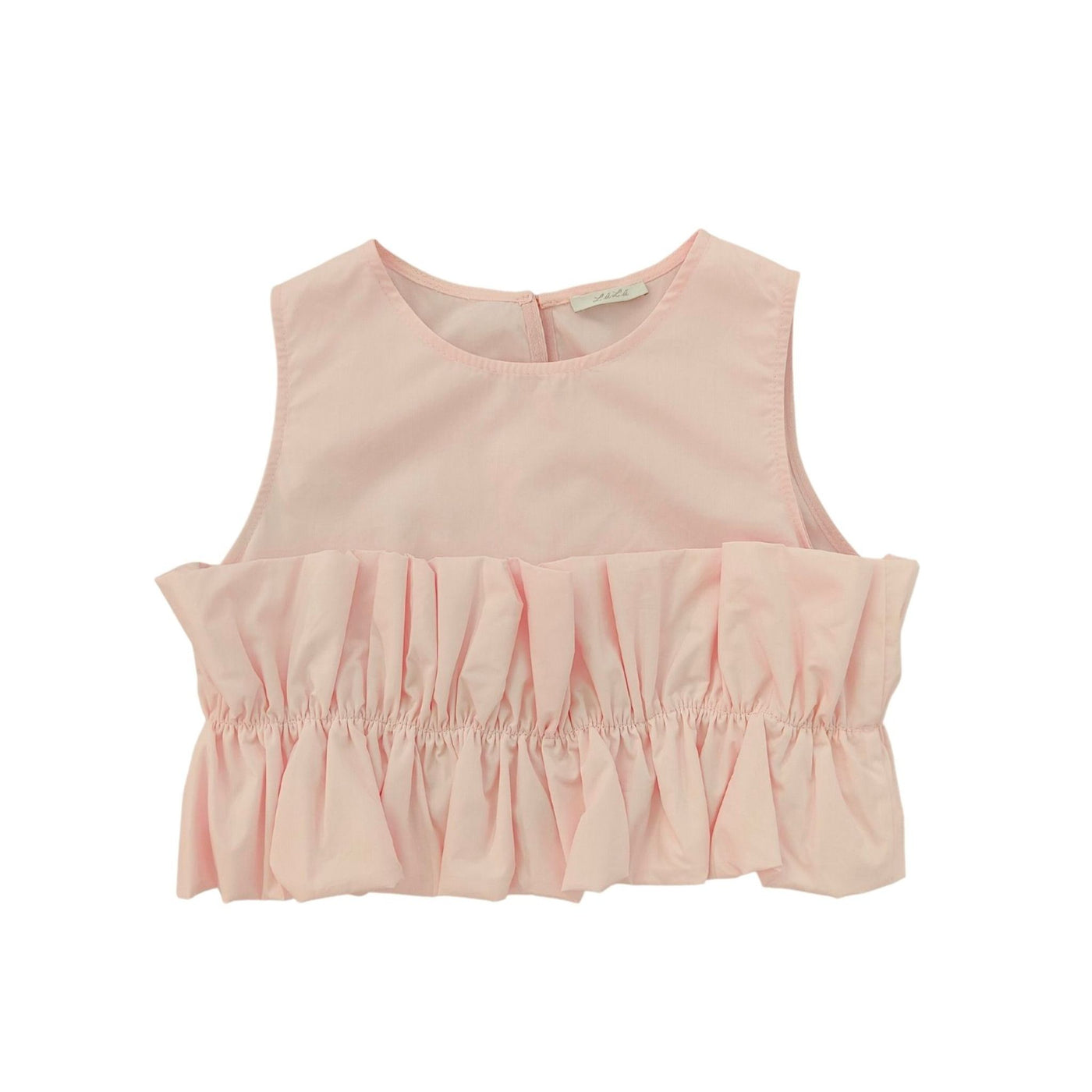 Top for girls 6-12 years with flounces