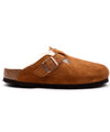 Sabot Donna modello Boston, con pelo e fibbia metallica 