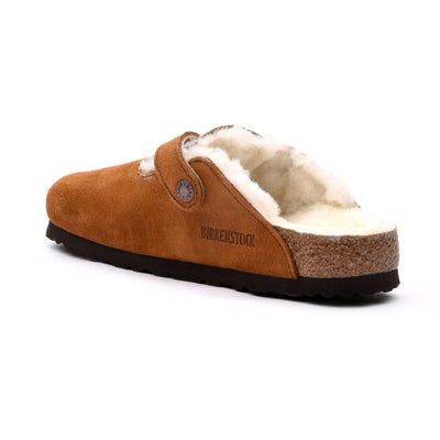 Sabot Donna modello Boston, con pelo e fibbia metallica 