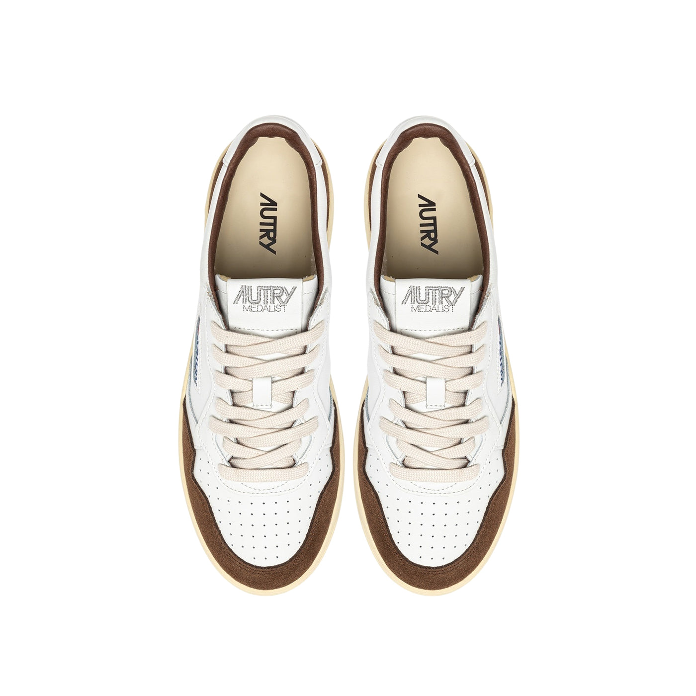 Sneakers Uomo Medalist Low, con inserti Marroni scamosciati ed etichetta logo