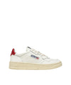 Sneakers Uomo Medalist Low Bianco/Rosso, con etichetta ricamata 