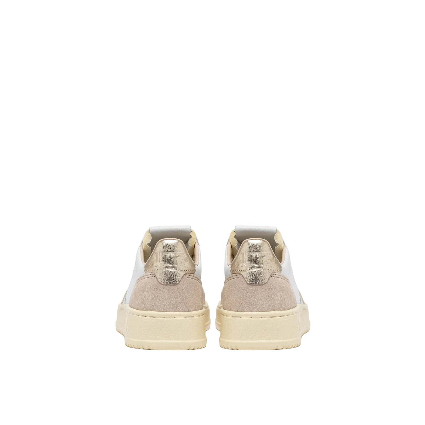 Sneakers Donna Medalist Low con inserti in suede Beige ed inserto Oro