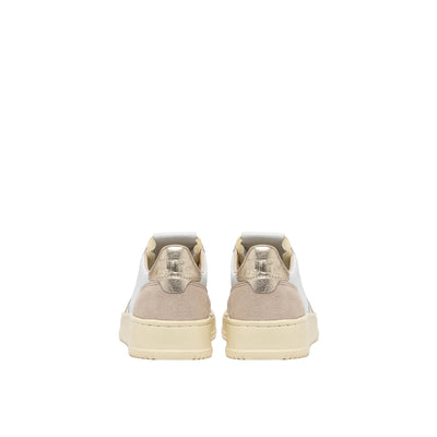 Sneakers Donna Medalist Low con inserti in suede Beige ed inserto Oro