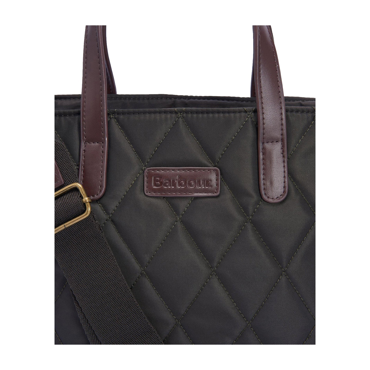 Dettaglio ravvicinato Borsa Barbour trapuntata con tracolla