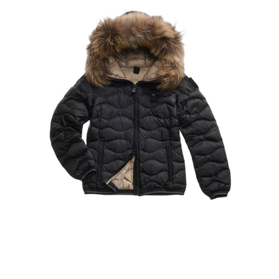 Piumino Donna Aldie con pelliccia Nero