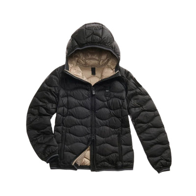 Piumino Donna corto Camelia in piuma Nero