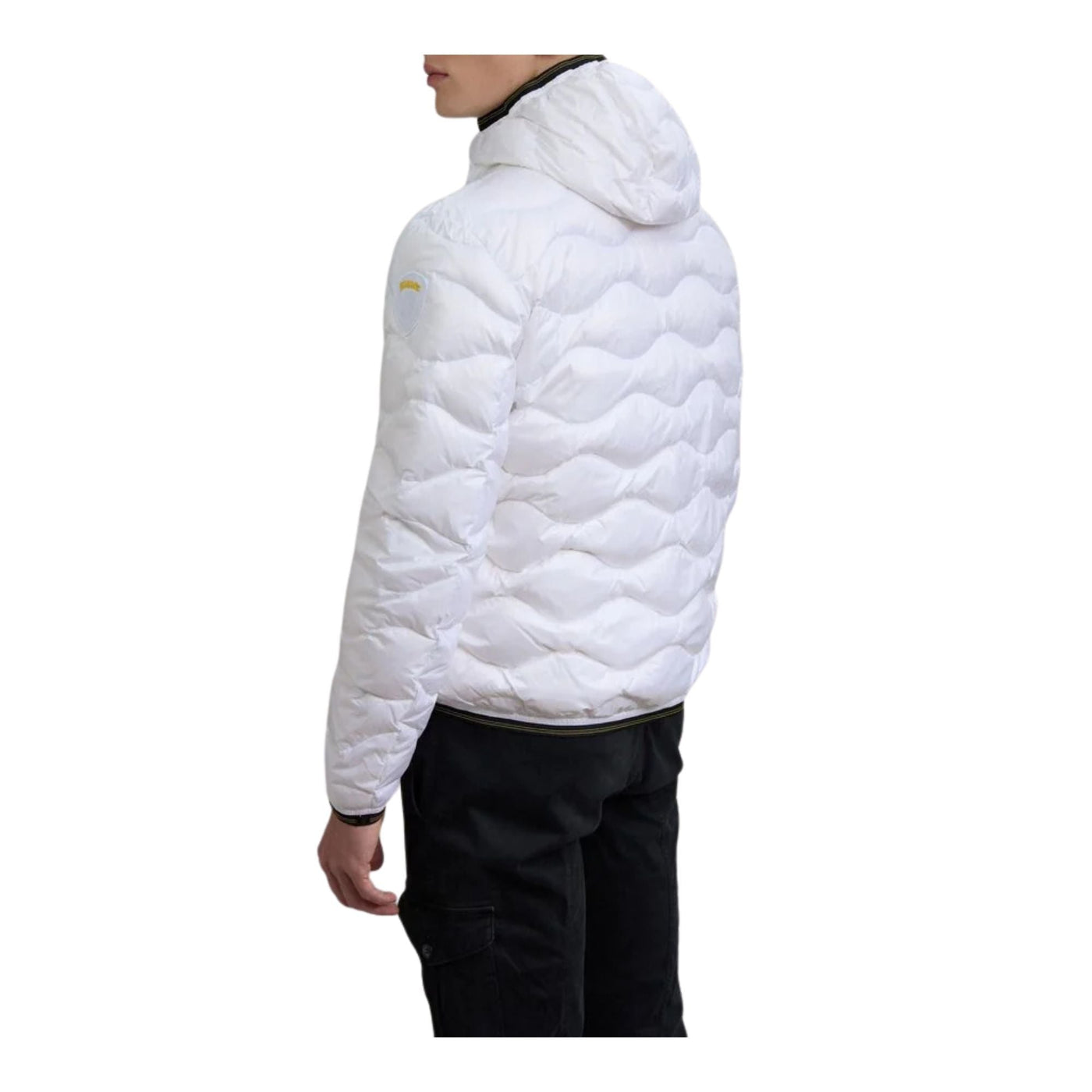 Piumino Uomo corto Wave In Piuma Bianco modello retro