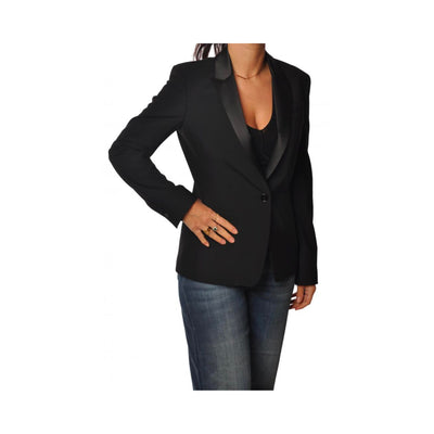 Single-breasted women's jacket in solid color