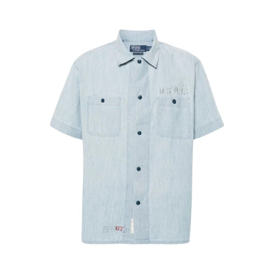 Camicia Uomo in denim con maniche corte