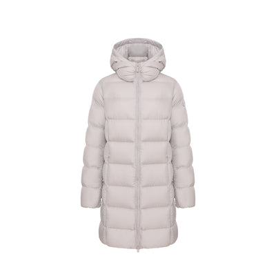Donna Piumino Lungo Opaco con Cappuccio