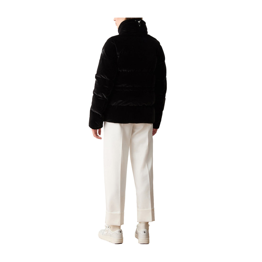 Piumino corto da Donna in velluto Nero Colmar Old England