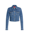 Giubbino cropped Donna in denim