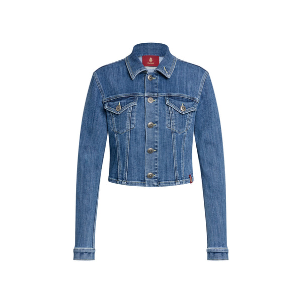 Giubbino cropped Donna in denim