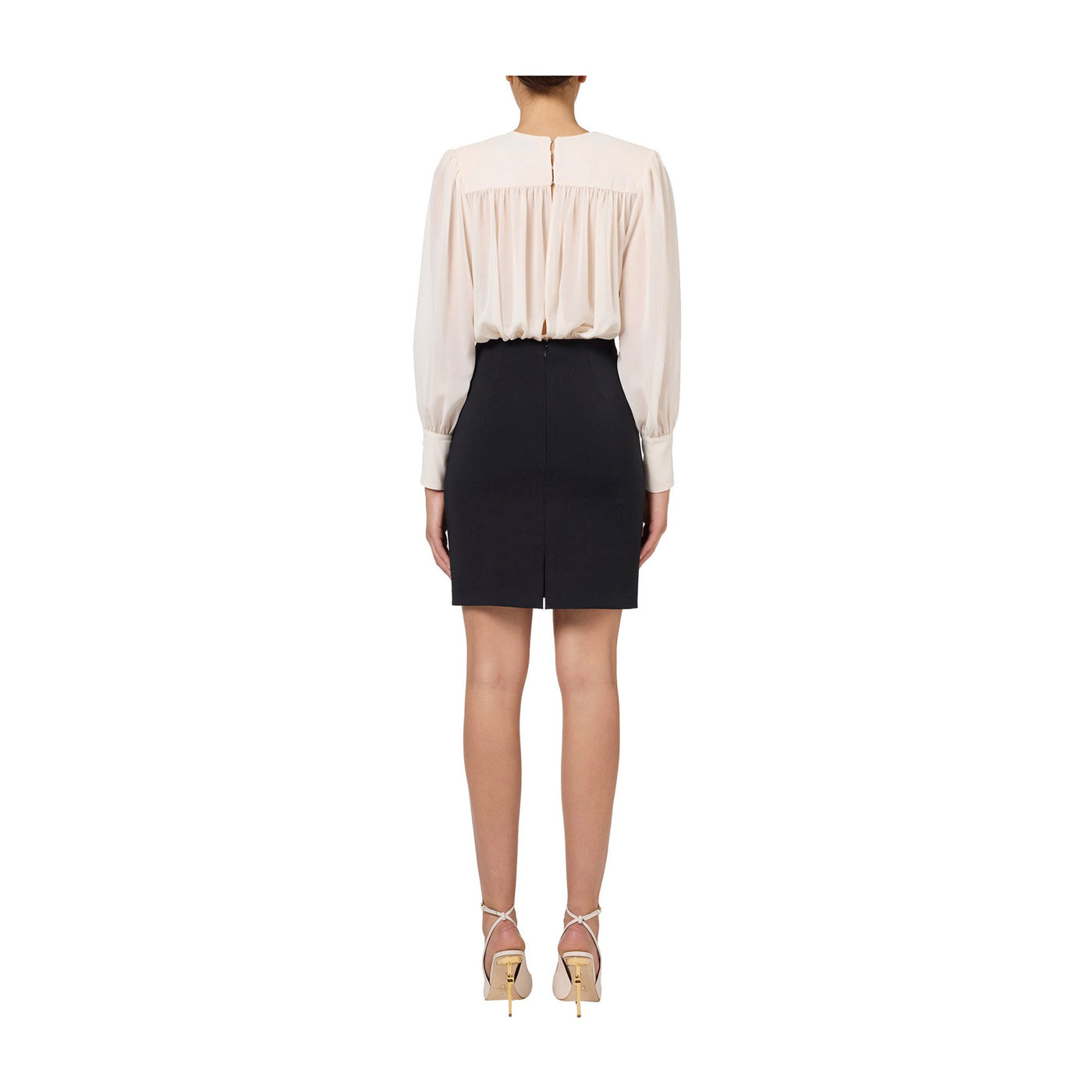 Abito Elisabetta Franchi bicolore con gonna e blusa 