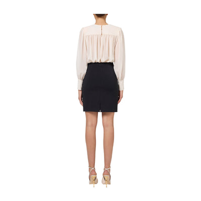 Abito Elisabetta Franchi bicolore con gonna e blusa 