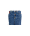 Gonna mini Donna in denim con bottoni