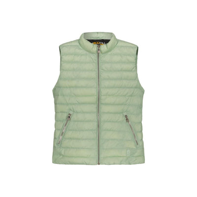 Gilet Donna con chiusura frontale, tasche laterali con cerniera e logo in tono colore