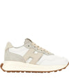 Sneakers Donna H641 Bianco/Beige, con suola in gomma rialzata