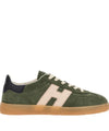 Sneakers Hogan Cool in pelle scamosciata verde