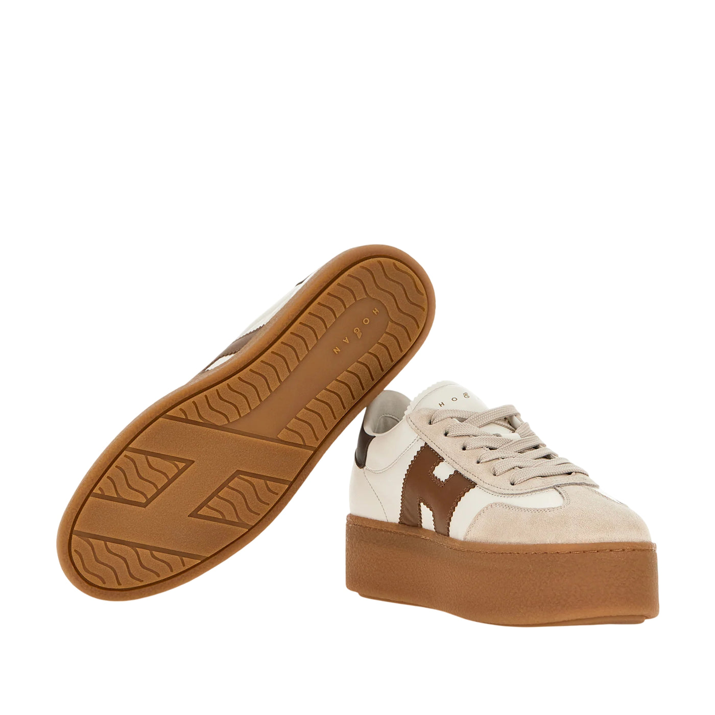 Sneakers Donna Cool, con logo laterale e suola platform a contrasto 
