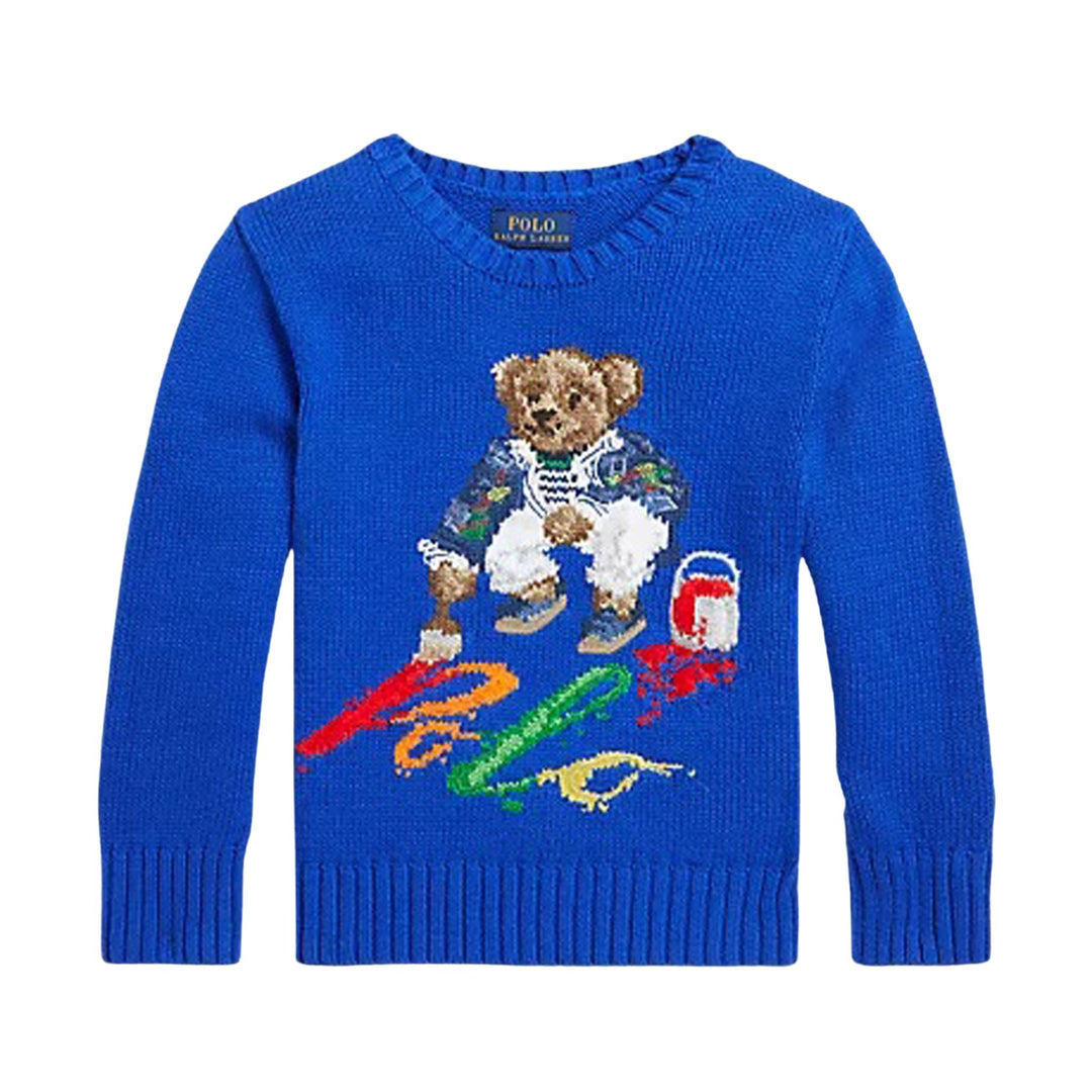 Children s crew neck sweater with bear