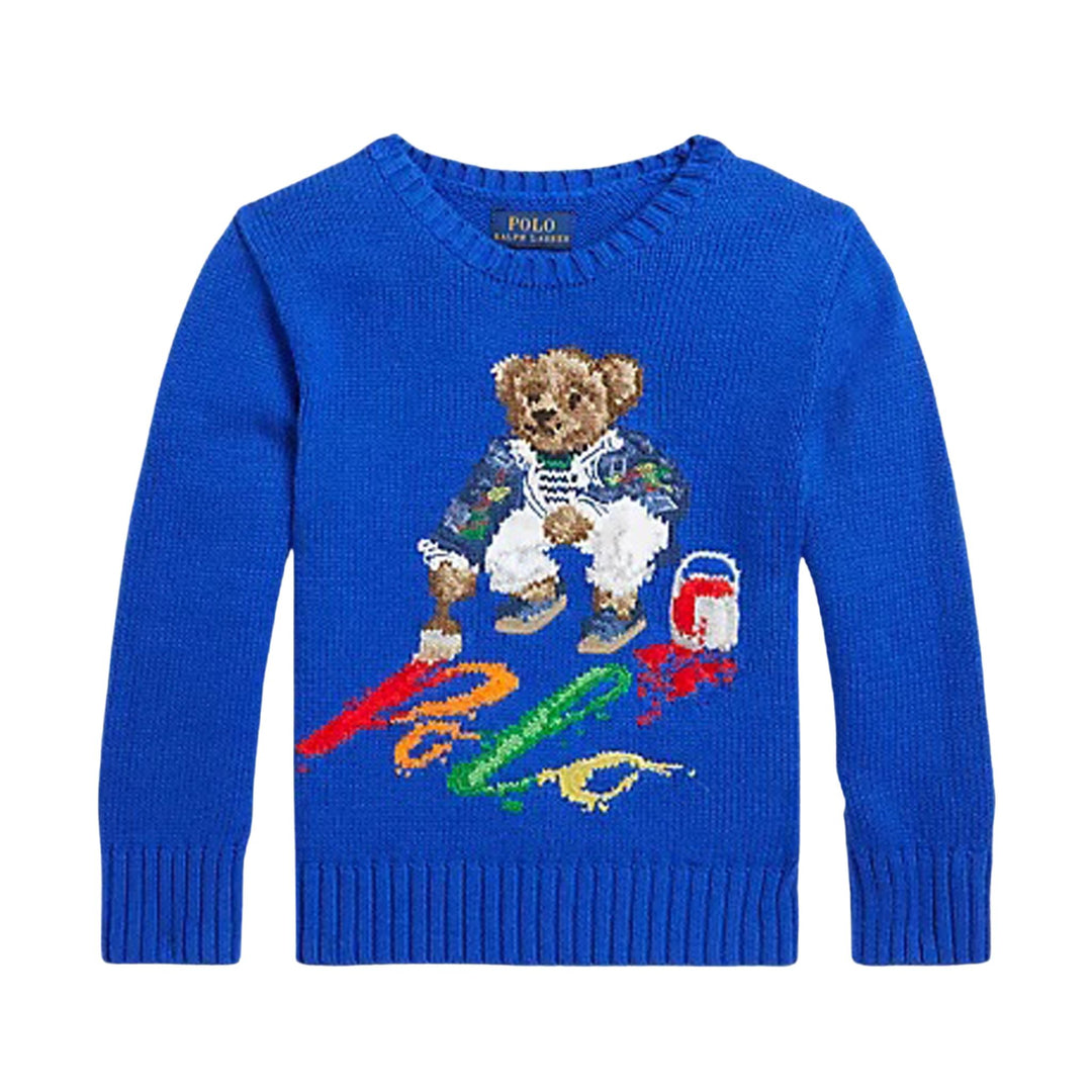 Maglia Bambino blu girocollo Polo Ralph Lauren Old England