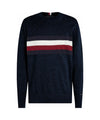 Men's sweater with contrasting stripes