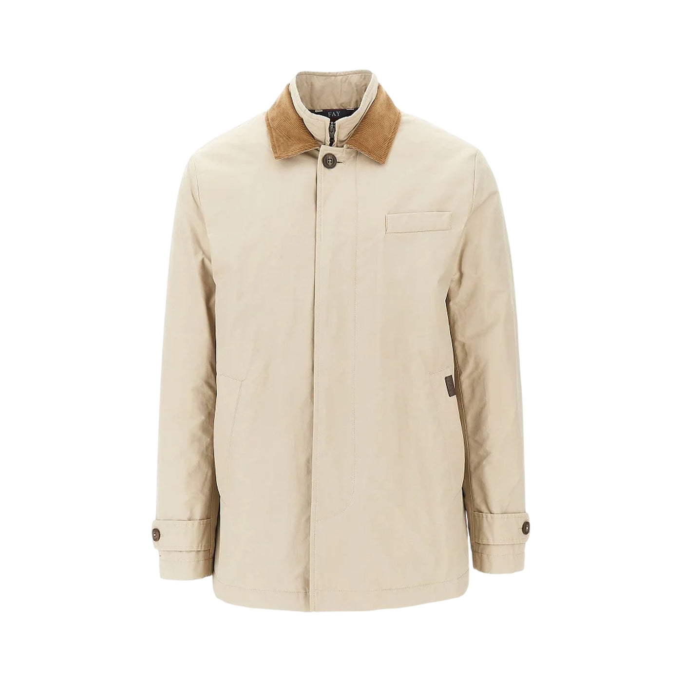 Giubbotto Uomo Corto in cotone e nylon Beige