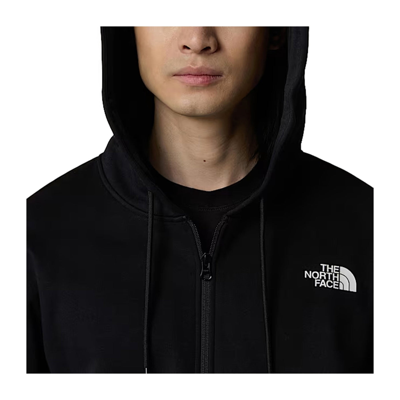 Felpa Uomo Simple Dome con zip Nero dettaglio