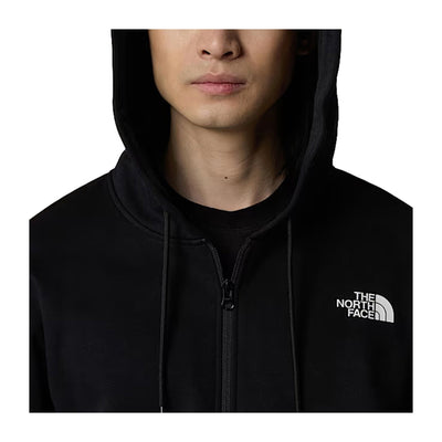 Felpa Uomo Simple Dome con zip Nero dettaglio