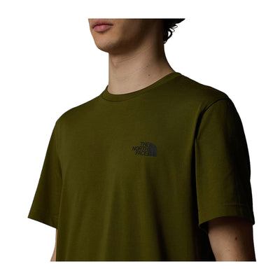 T-shirt Uomo Simple Dome Verde oliva modello ravvicinato