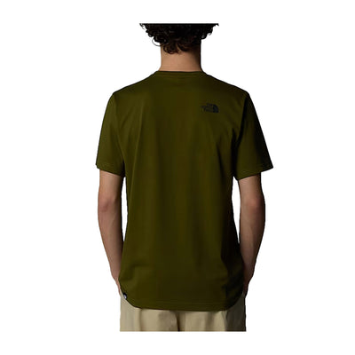 T-shirt Uomo Simple Dome Verde oliva modello retro