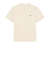 LACOSTE T-Shirt in Cotone Beige con Patch Logo