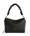 Borsa Donna Boheme Nera, con manico intrecciato 