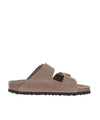 BIRKENSTOCK Ciabatte Donna Beige Pelle Fibbia