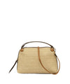 GIANNI CHIARINI Borsa Alifa in Raffia Beige con zip