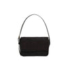 Borsa a spalla Paloma in raffia Nero