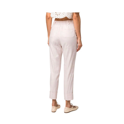 Tapered women's trousers in solid color