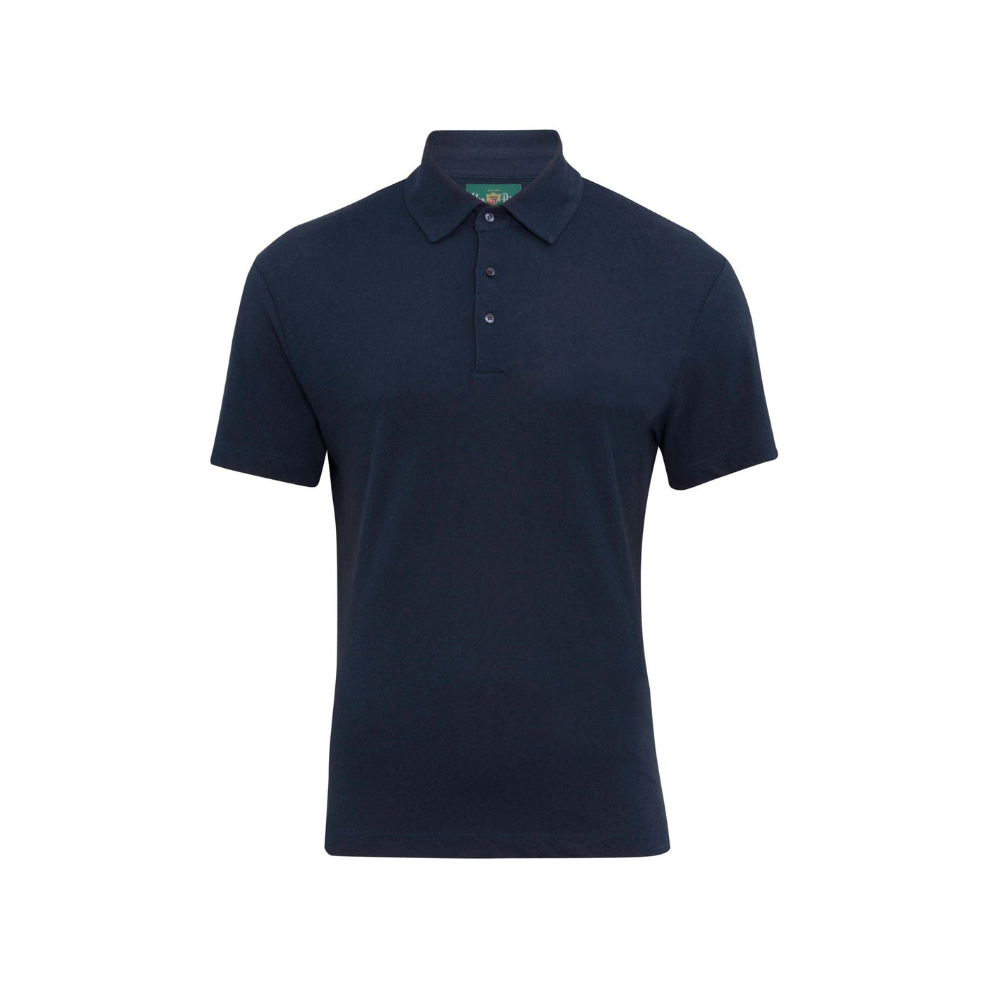 Men's polo shirt in solid color wool