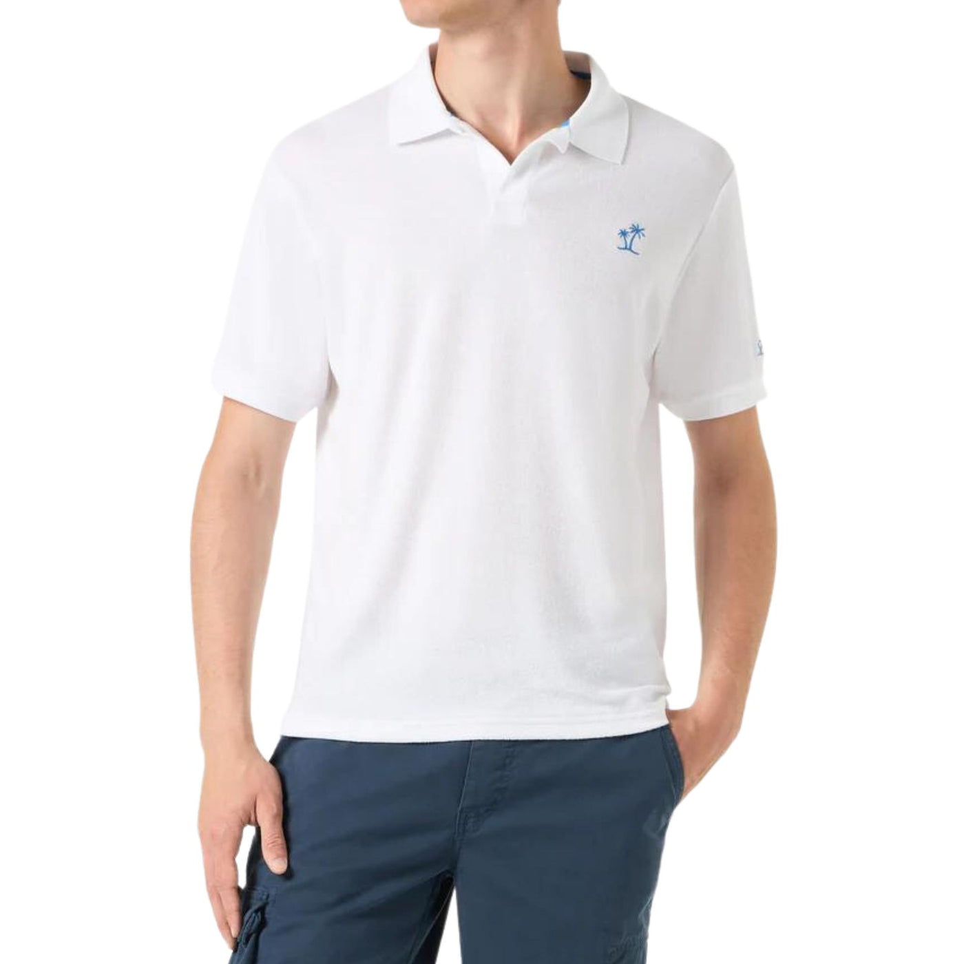 Men's polo shirt with palm tree embroidery