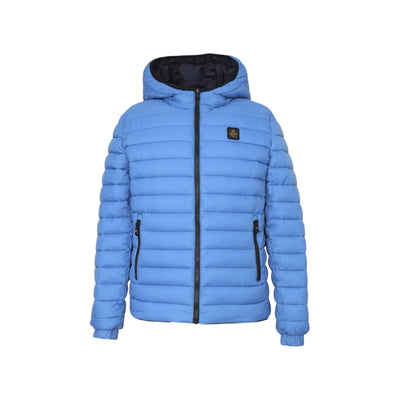 Piumino Junior reversibile, con cappuccio e logo applicato