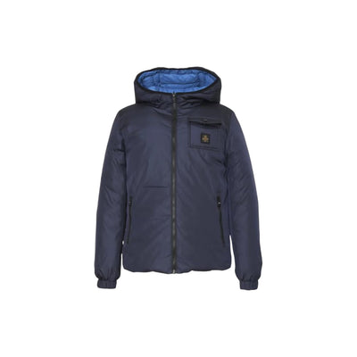 Piumino Junior reversibile, con cappuccio e logo applicato