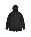 Impermeabile idrorepellente unisex con cappuccio a tinta unita nera 