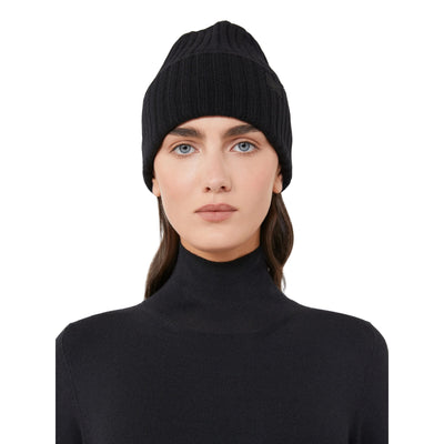 Berretto in filato di lana RITMO - Nero