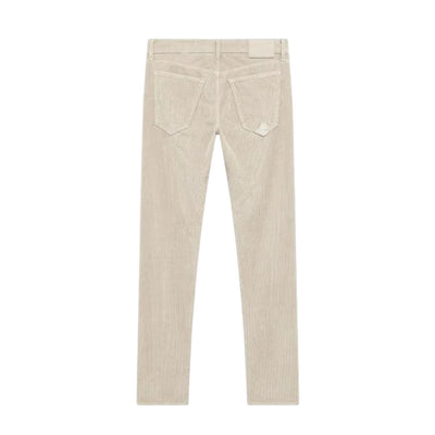 Pantalone Uomo in velluto Beige, con cinque tasche e salpa in tessuto