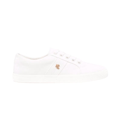 Women's shoes in canvas with gold logo